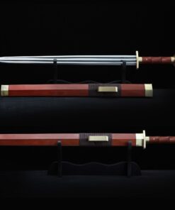 Han Dynasty Sword | Handmade Bronze Full Tang Real Long Chinese Han Sword With Brown Scabbard - TrueKatana