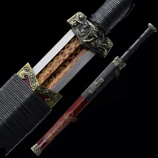 han dynasty sword handmade high manganese steel red blade chinese han