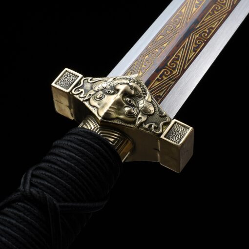 han jian sword handmade pattern steel red branding blade chinese han 1