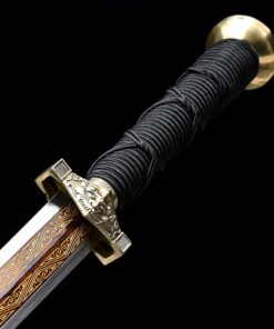 han jian sword handmade pattern steel red branding blade chinese han 2