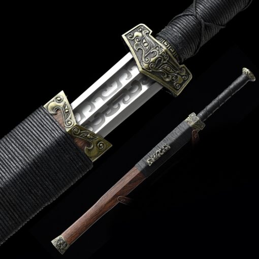 han sword handmade high manganese steel branding blade chinese han dynasty