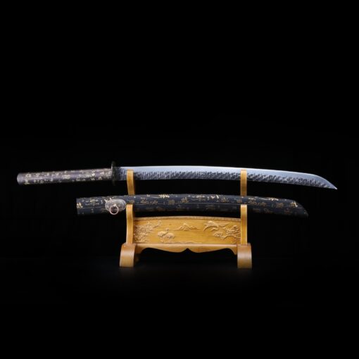 hand forged wakizashi hand forged chinese character retro theme fully 3