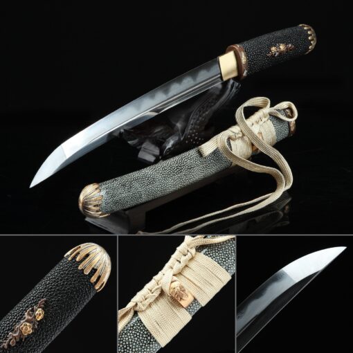 high quality tanto high performance pattern steel real hamon japanese