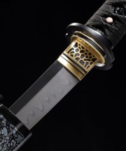 japanese tanto handmade japanese tanto sword real hamon with blue scabbard 5