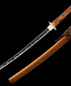 japanese wakizashi handmade high manganese steel black blade real japanese 1