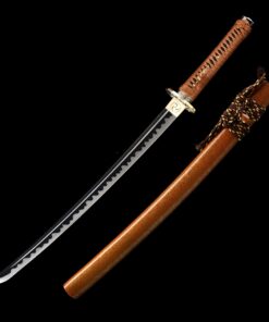 japanese wakizashi handmade high manganese steel black blade real japanese 2