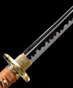 japanese wakizashi handmade high manganese steel black blade real japanese 8