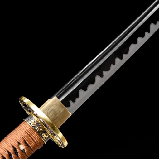 japanese wakizashi handmade high manganese steel black blade real japanese 8