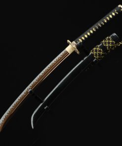 japanese wakizashi handmade high manganese steel gold blade japanese 9