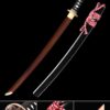 japanese wakizashi handmade high manganese steel red blade real japanese