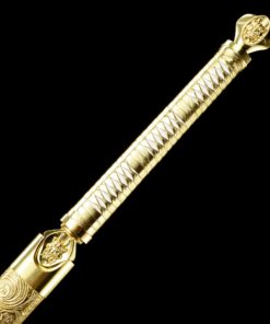 modern ninjato handmade japanese ninjato sword with golden scabbard 1 7