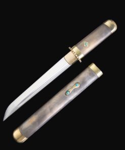 modern short sword handmade pattern steel plum blossom theme short japanese 1