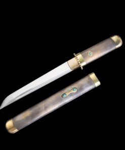 modern short sword handmade pattern steel plum blossom theme short japanese 4