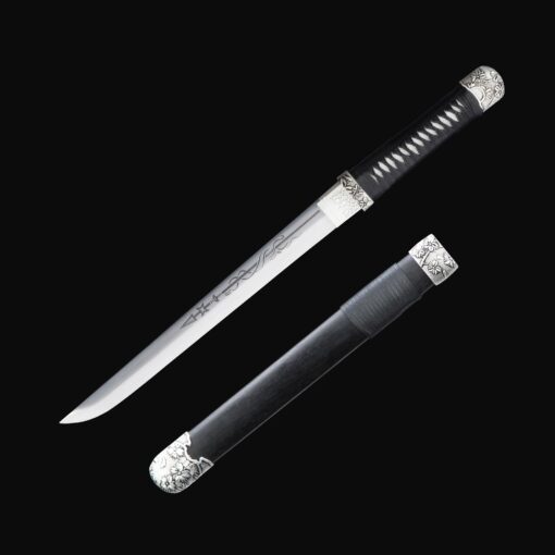 modern short sword handmade stainless steel real japanese short hamidashi 2