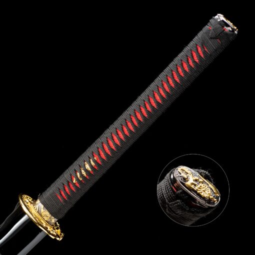 naginata sword handmade japanese naginata sword with red blade 1 4