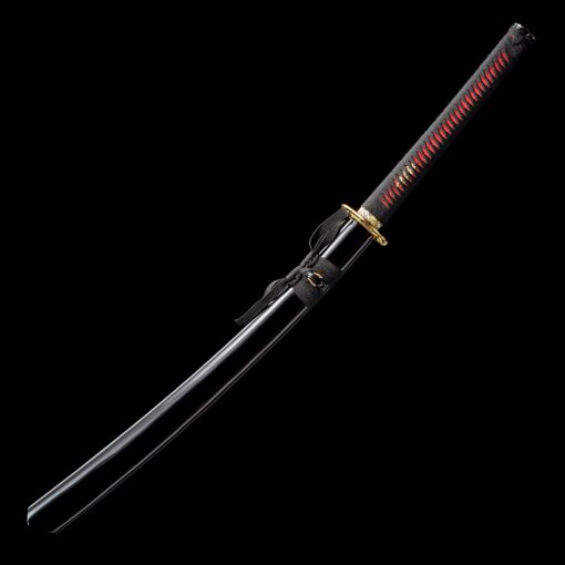 naginata sword handmade japanese naginata sword with red blade 1 6