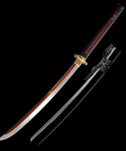 naginata sword handmade japanese naginata sword with red blade 1 7