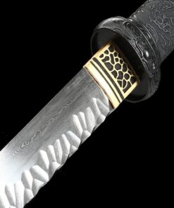 ninja sword handcrafted full tang japanese ninja sword damascus steel with 3