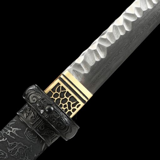 ninja sword handcrafted full tang japanese ninja sword damascus steel with 4