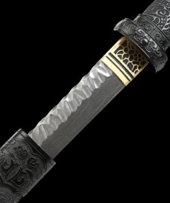 ninja sword handcrafted full tang japanese ninja sword damascus steel with 5