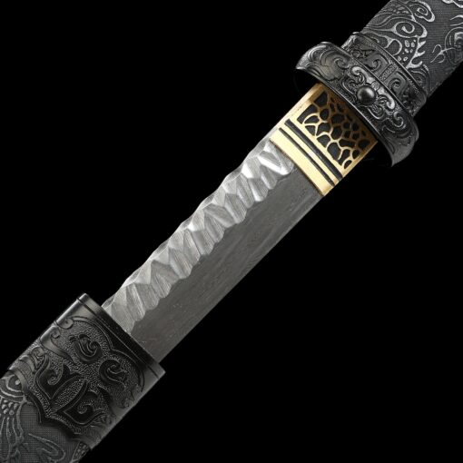 ninja sword handcrafted full tang japanese ninja sword damascus steel with 5