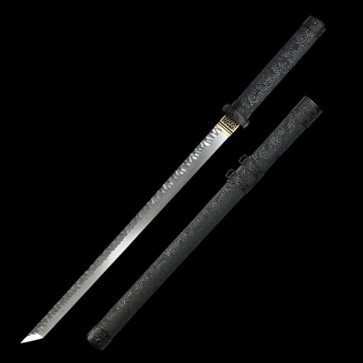 ninja sword handcrafted full tang japanese ninja sword damascus steel with