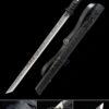 ninja sword handmade japanese ninjato sword with black leather scabbard