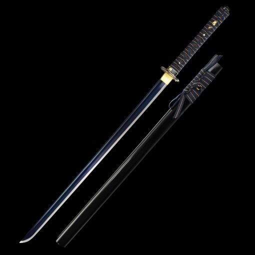 ninjato handmade japanese ninja sword with blue 1095 carbon steel blade