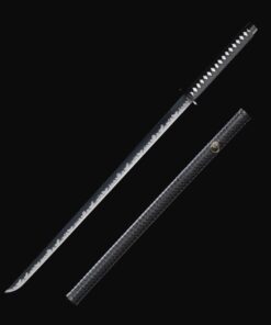 ninjato sword handmade japanese chokuto ninjato sword with black blade 1 2