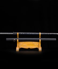 ninjato sword handmade japanese chokuto ninjato sword with black blade 1 8