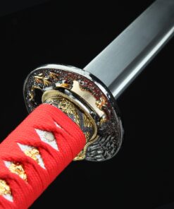 ninjato sword handmade japanese chokuto ninjato sword with tiger tsuba 1 2