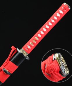 ninjato sword handmade japanese chokuto ninjato sword with tiger tsuba 1 5