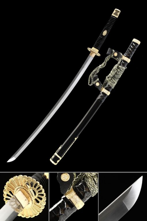 nodachi sword japanese tachi odachi sword high manganese steel with golden scaled