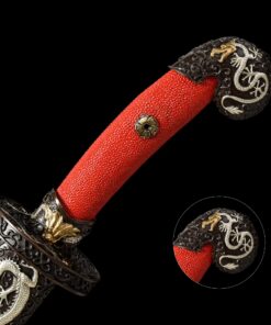 qing dao sword high performance chinese qing dynasty sword with red rayskin 4