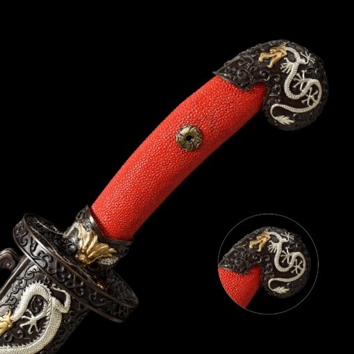 qing dao sword high performance chinese qing dynasty sword with red rayskin 4