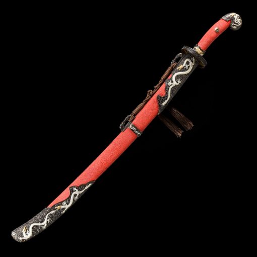 qing dao sword high performance chinese qing dynasty sword with red rayskin 6