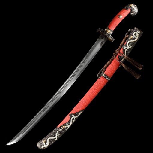 qing dao sword high performance chinese qing dynasty sword with red rayskin 7