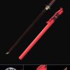 red ninja sword handmade japanese ninjato ninja sword damascus steel with