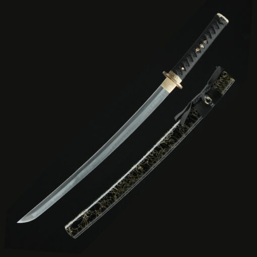 short blade katana small katana handmade wakizashi sword t10 folded clay 2