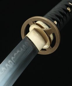 short blade katana small katana handmade wakizashi sword t10 folded clay 3