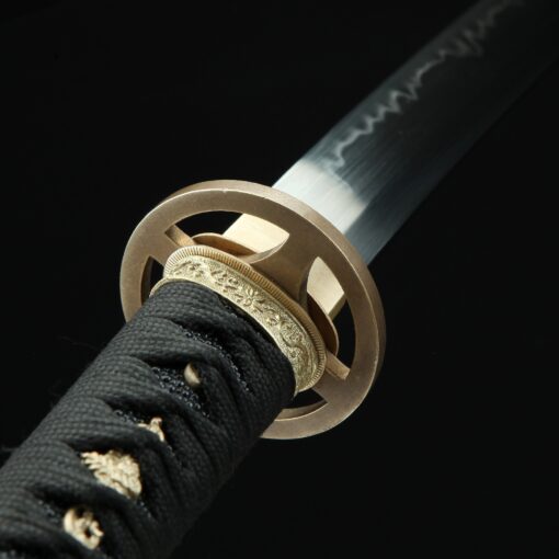 short blade katana small katana handmade wakizashi sword t10 folded clay 4