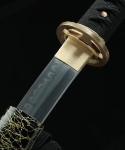 short blade katana small katana handmade wakizashi sword t10 folded clay 5