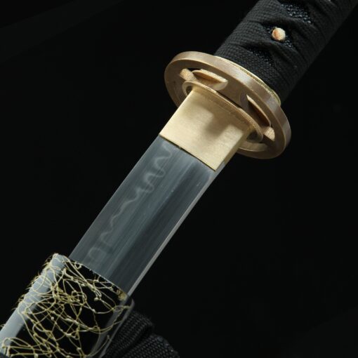 short blade katana small katana handmade wakizashi sword t10 folded clay 5