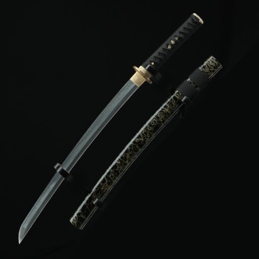 short blade katana small katana handmade wakizashi sword t10 folded clay 9