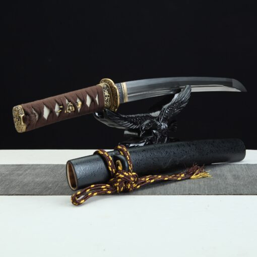 short japanese sword handmade short japanese tanto short pattern steel 1 3