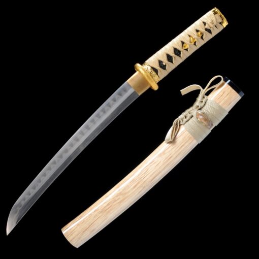 short katana handmade japanese tanto sword real hamon truekatana 9