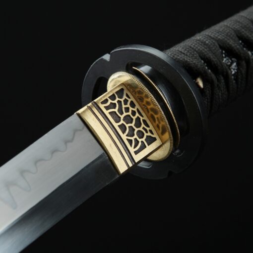 short katana handmade japanese tanto sword t10 folded clay tempered steel 1 5