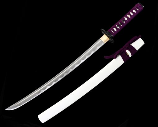 short katana handmade japanese wakizashi sword 1045 carbon steel full tang 1