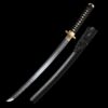 short katana handmade wakizashi sword with damascus steel blade japanese