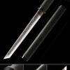 short sword handmade japanese short tanto sword with black leather scabbard